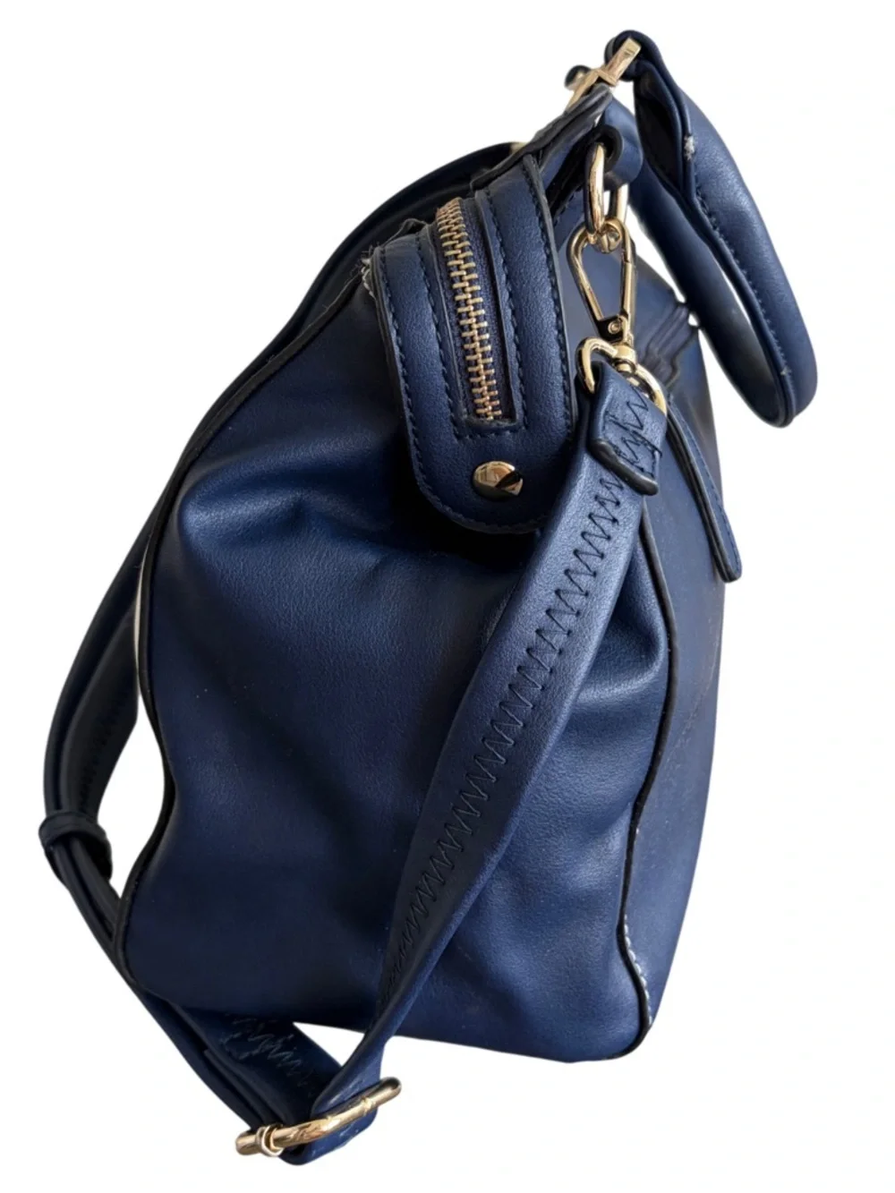 CATHERINE MALANDRINO Structured Handbag Satchel Bag Colorblock Crossbody Purse - Picture 4 of 16